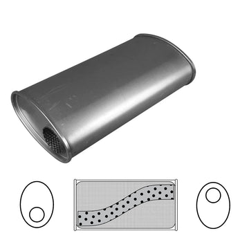 8" x 4" Oval, 16" Long, 2 1/2" Offset/Offset, Megaflow (No Spigots) - Brixton 4x4 - Buy Online Now!